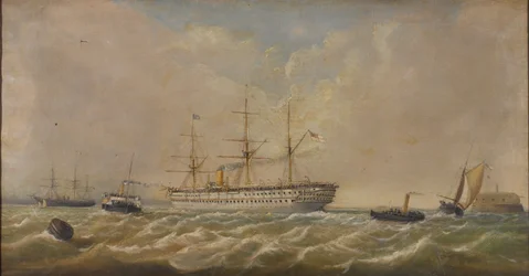 HM Troopship Euphrates Arriving in Spithead from Bombay