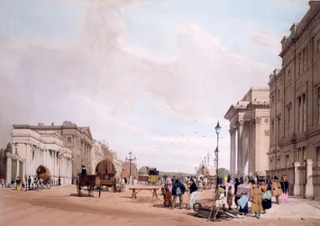Hyde Park Corner, looking down Piccadilly, from 