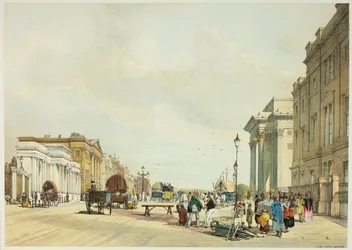 Hyde Park Corner, plate fifteen from Original Views of London as It Is
