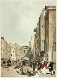 Temple Bar from The Strand, plate 22 from Original Views of London as It Is