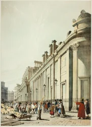 The Bank Looking Towards the Mansion House, from Original Views of London as It Is