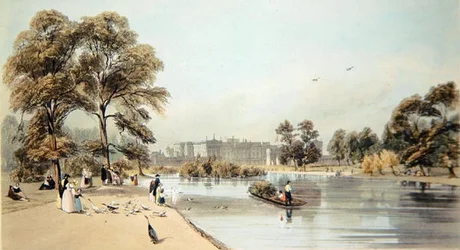 View of Buckingham Palace from St. James