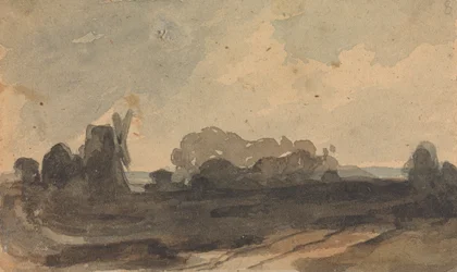 Landscape with Trees and Windmill