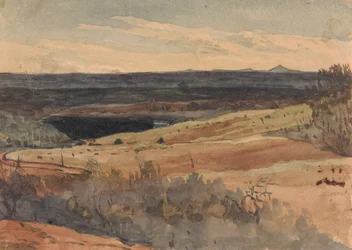 Rolling Fields, Mountains in Distance