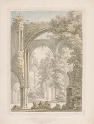 Inside View of Tintern Abbey looking from the Nave to the East Window