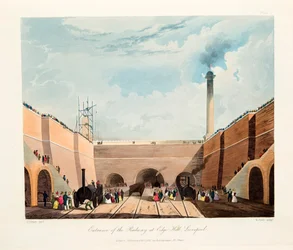 Entrance of the Railway at Edge Hill, Liverpool, 1831