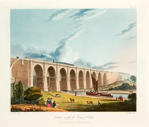 Viaduct across the Sankey Valley, Warrington, Cheshire