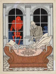 The dying Reichstag; Simplicissimus XV/49, 1911