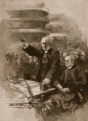 The Archbishop of Canterbury at the demonstration in the Royal Albert Hall, 1893