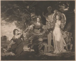 The Honourable Mrs. Beresford with the Marchioness Townshend and the Hon. Mrs. Gardiner Adoring a Term of Hymen