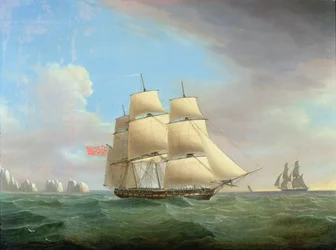 H.M. Frigate Galatea, 38 Guns off the Needles, Isle Of Wight