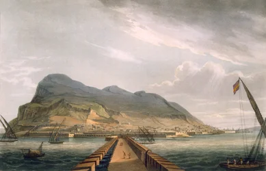 View of Gibraltar, engraved by Thomas Sutherland for J. Jenkins