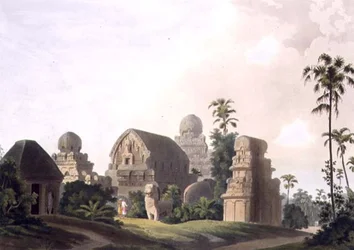 Sculptured Rocks at Mavalipuram on the Coast of Coromandel, plate I from Part 3 of 