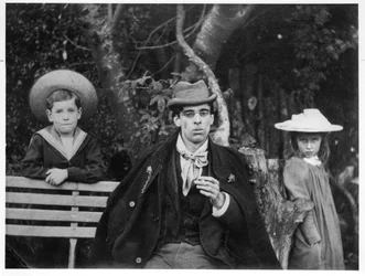 William Butler Yeats (1865-1939) with Charles and Thea Rolleston, 1894