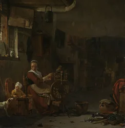 Peasant Woman Spinning