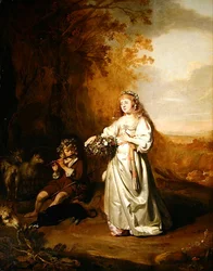A Girl and a Boy in Arcadian Costume