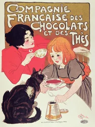 Poster Advertising the Compagnie Francaise des Chocolats et des Thes