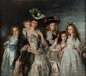 Portrait of Aleida Gijsberta Maria van Ogtrop-Hanlo and her five children