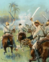 A Charge of Cuban Cavalry armed with machetes