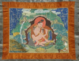 Mahasiddha Luipa, from a partial set of thangkas, early 19th century