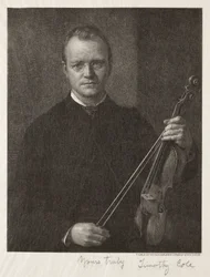 Old Italian Masters: Portrait of Timothy Cole Man with Violin, 1892