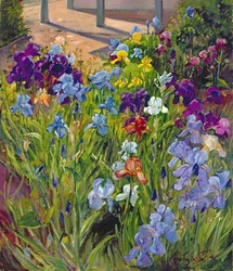 Irises and Summer House Shadows, 1996