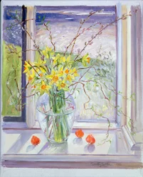 Willow Branches with Narcissus