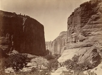 Head of Canyon de Chelly, Looking Down, Walls About 1,200 Feet in Height