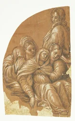 Part of a Pietà (Left Side of a Lunette Composition)