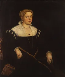 Portrait of a Lady Holding a Mandolin