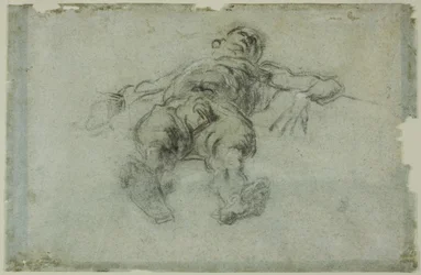 Reclining Male Nude, Foreshortened