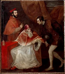 Pope Paul III and His Grandsons (Alessandro and Ottavio Farnese)