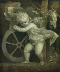 Cupid with the Wheel of Time