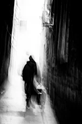 Solitary Walk In Light