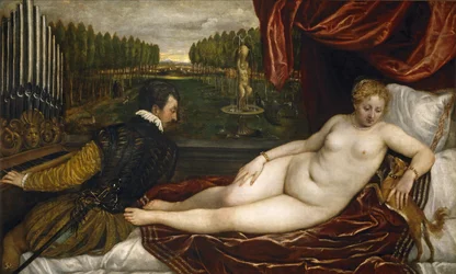 Venus, an Organist and a Little Dog