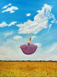 Ballerina in Sunflower Field