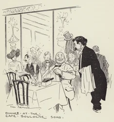 Dinner at the Cafe, Boulogne, Soho