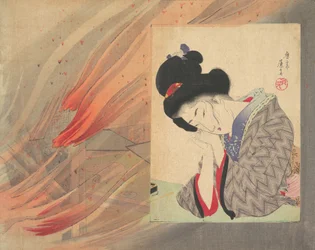 Insurance Girl, Illustration from Bugei Kurabu Literary Club