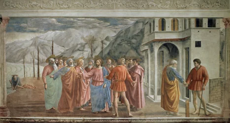 Tribute Money - Fresco by Masaccio (1401-1428)