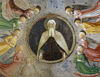 Eternal father surrounded by angels