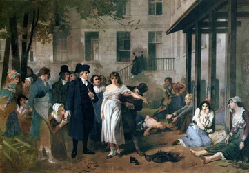 Philippe Pinel (1745-1826) Releasing Lunatics from Their Chains at the Salpetriere Asylum in Paris in 1795