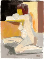 Abstract Seated Nude