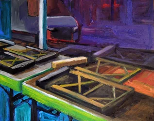 Colorful Market Tables