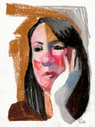 Colorful Pensive Portrait