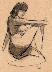 Contemplative Figure Sketch