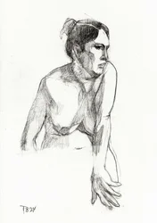 Pensive Female Figure