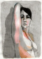 Pensive Figure Drawing