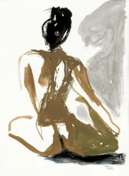 Serene Sitting Woman