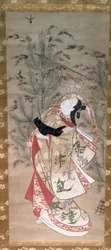 Girl Playing Battledore and Shuttlecock