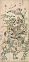 Ichimura Manzo as Yatsushi Goro and Segawa Kikujiro as Yatsushi Shosho, ca. 1745